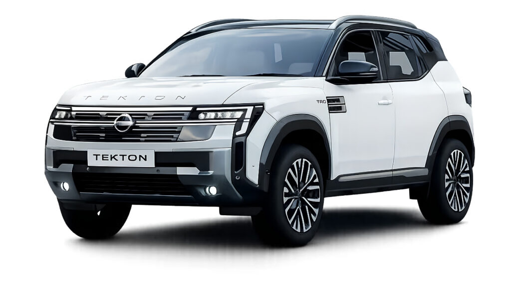 Pearl White Nissan Tekton